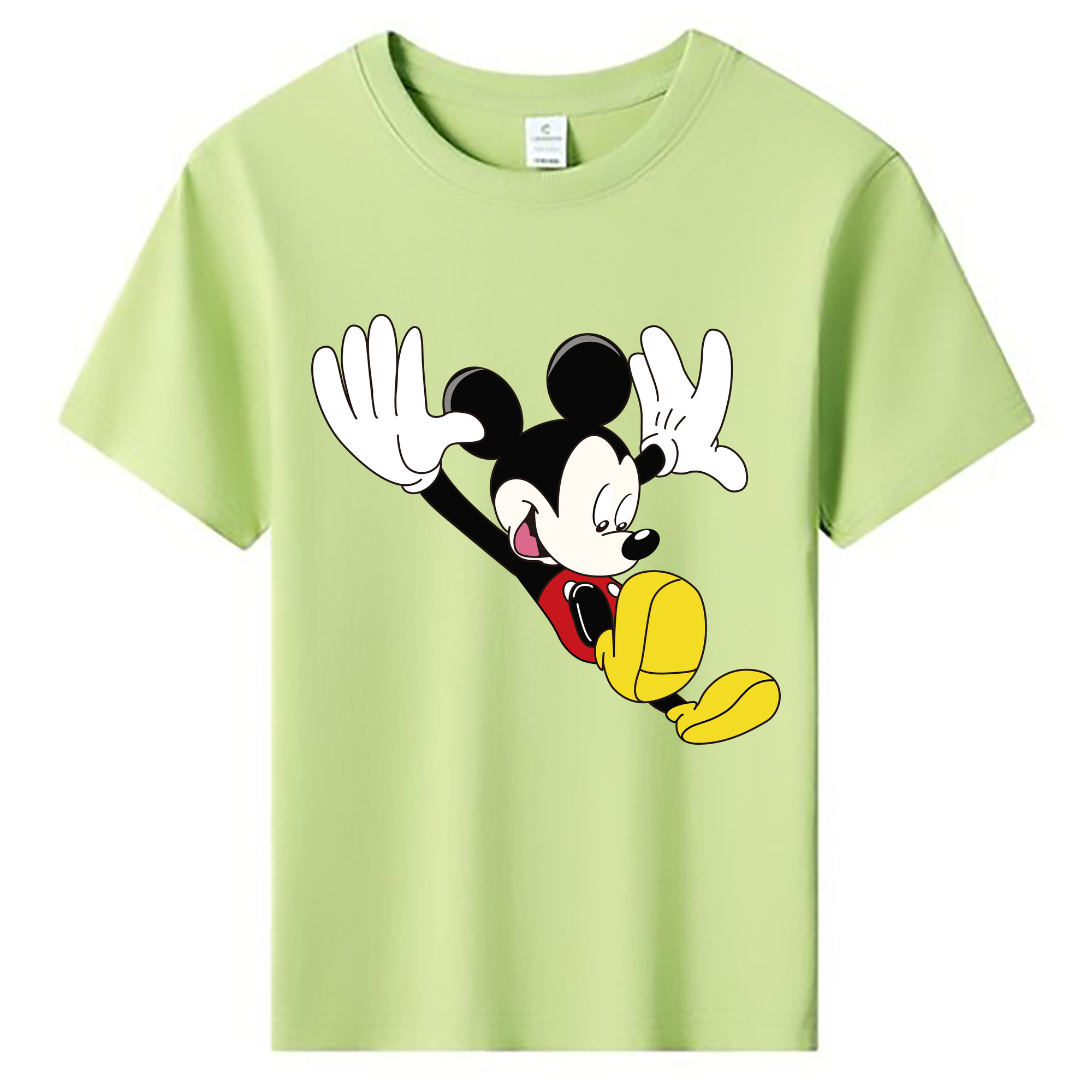 ミッキーマウス Mickey Mouse 綿100％キッズTシャツ（フロントプリント）